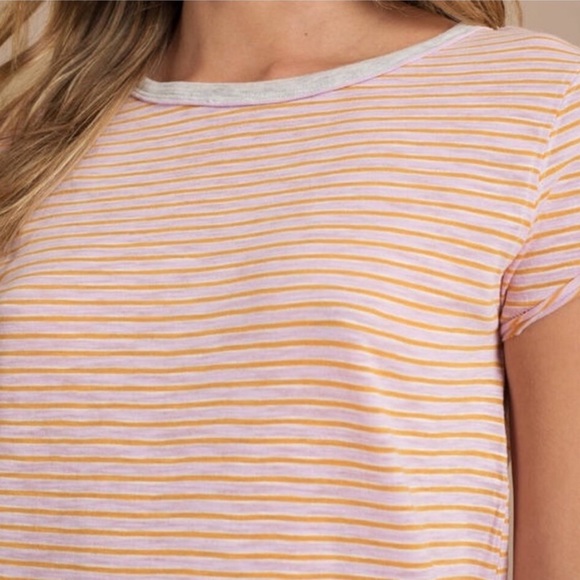 NWT FREE PEOPLE Striped Short Sleeves Clare Tee - Picture 4 of 7